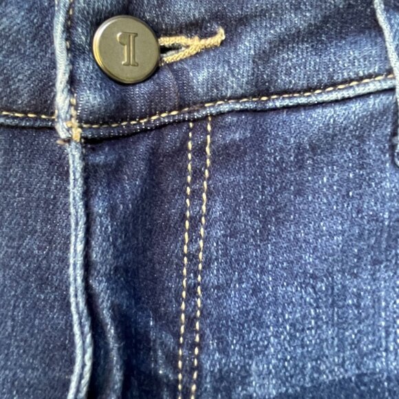 Pilcro Lace‑Up High Rise Flare Jeans Medium Wash Size 28 — 70s Boho Chic Anthro - Picture 11 of 16